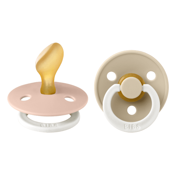 BIBS Colour Latex Size 2 Anatomical Blush GLOW/Vanilla GLOW 2-pack
