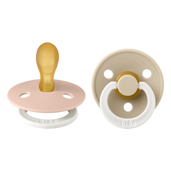 BIBS Colour Latex Size 2 Symmetric Blush GLOW/Vanilla GLOW 2-pack