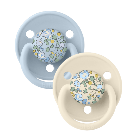 BIBS x Liberty De Lux Silicone Onesize Eloise Baby Blue Mix 2-pack