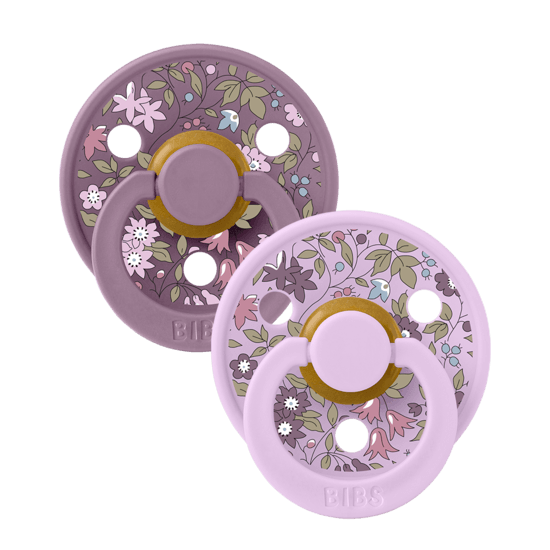 BIBS x Liberty Colour Latex Size 1 Chamomile Lawn Violet Sky Mix 2-pack