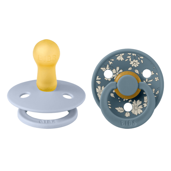 BIBS x Liberty Colour Capel Latex Size 2 Dusty Blue Mix 2-pack
