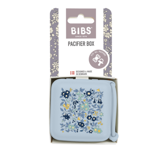 BIBS x Liberty Pacifier box Chamomile Lawn Baby Blue