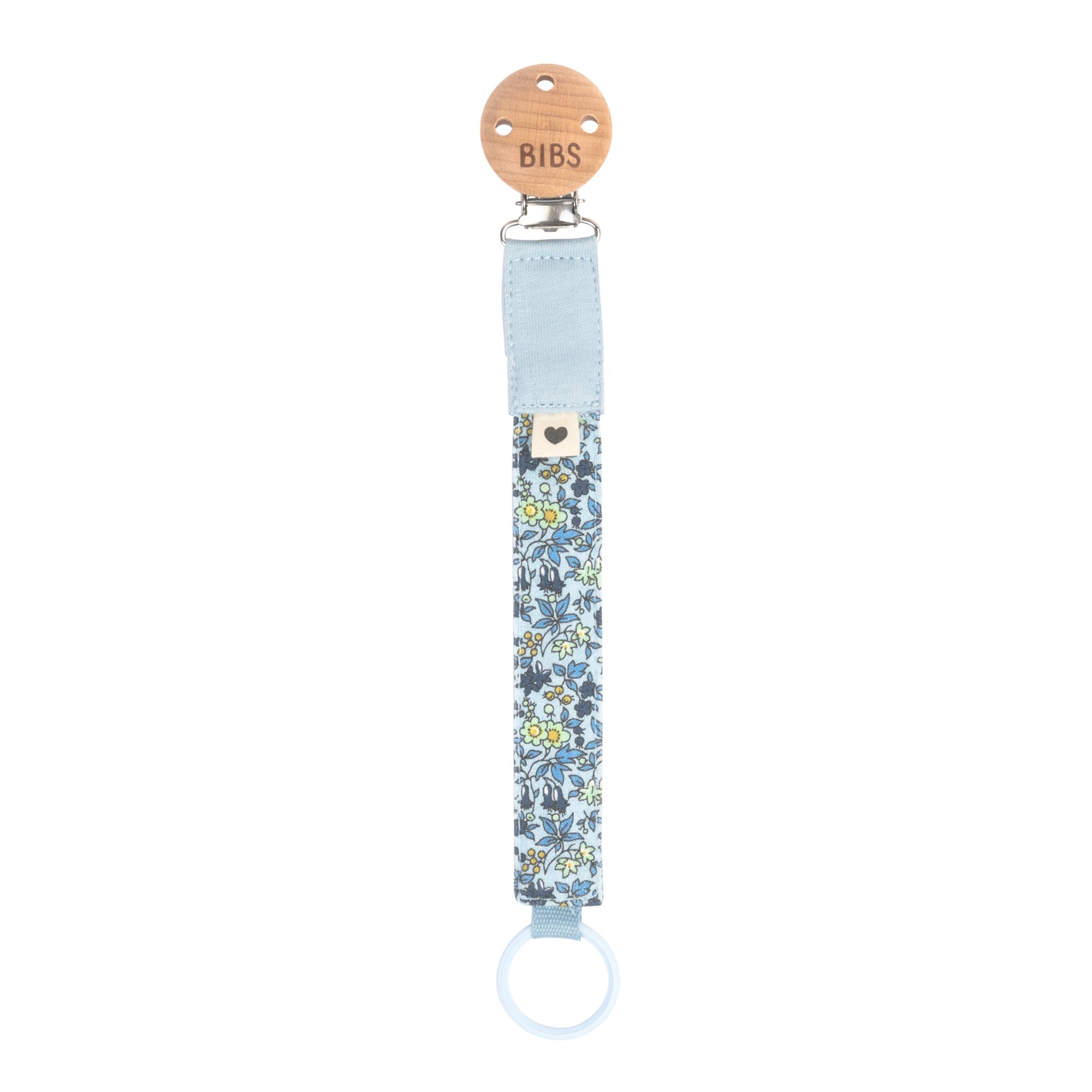 BIBS x Liberty Pacifier Clip Chamomile Lawn Baby Blue