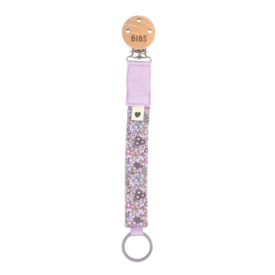 BIBS x Liberty Pacifier Clip Chamomile Lawn Violet Sky