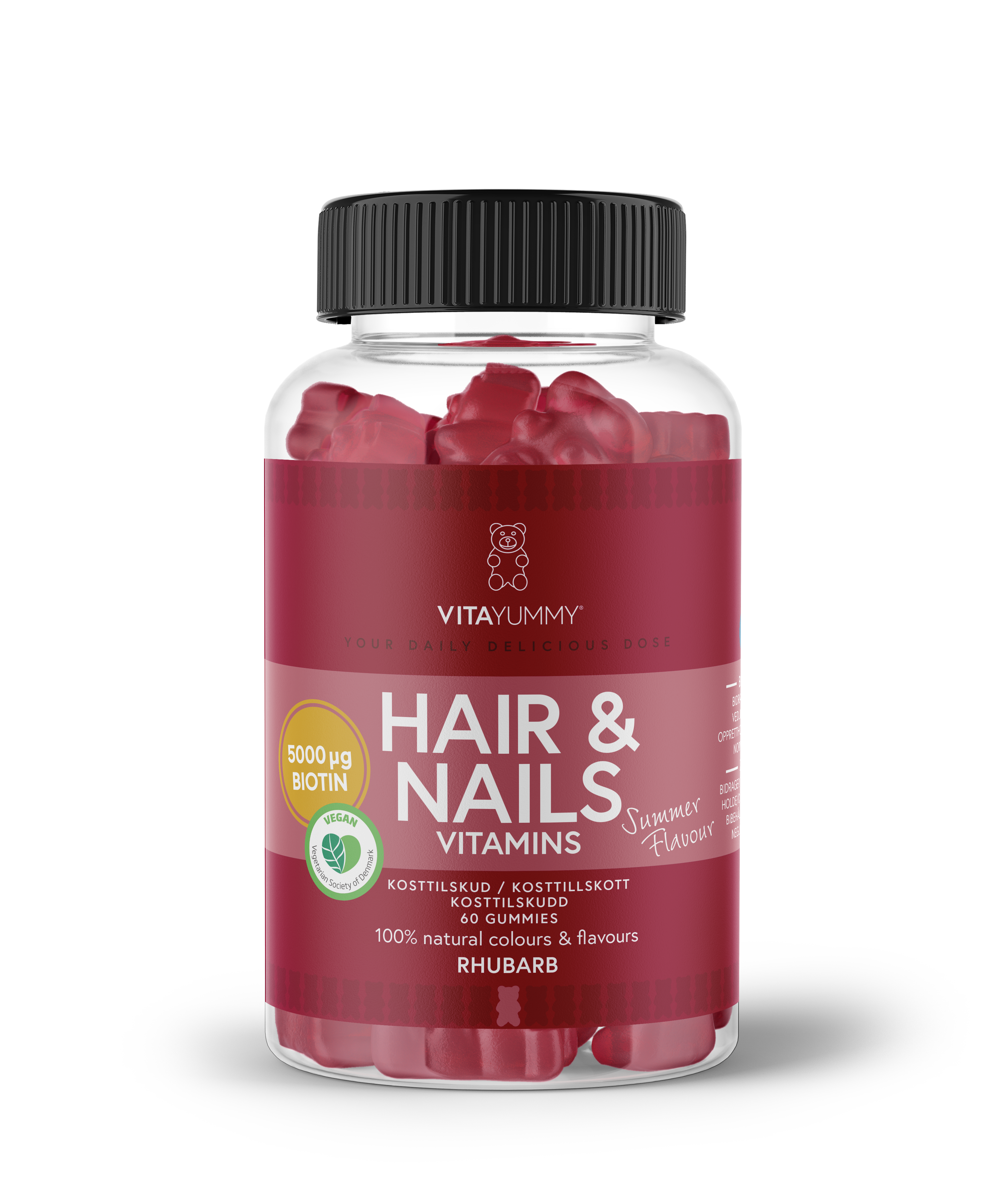 VitaYummy Hair & Nails Summer Edition Rhubarb 60 gummies