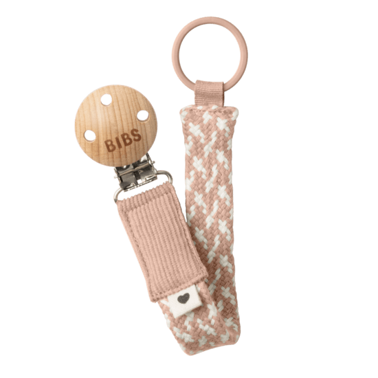 BIBS Paci Braid Blush/Ivory