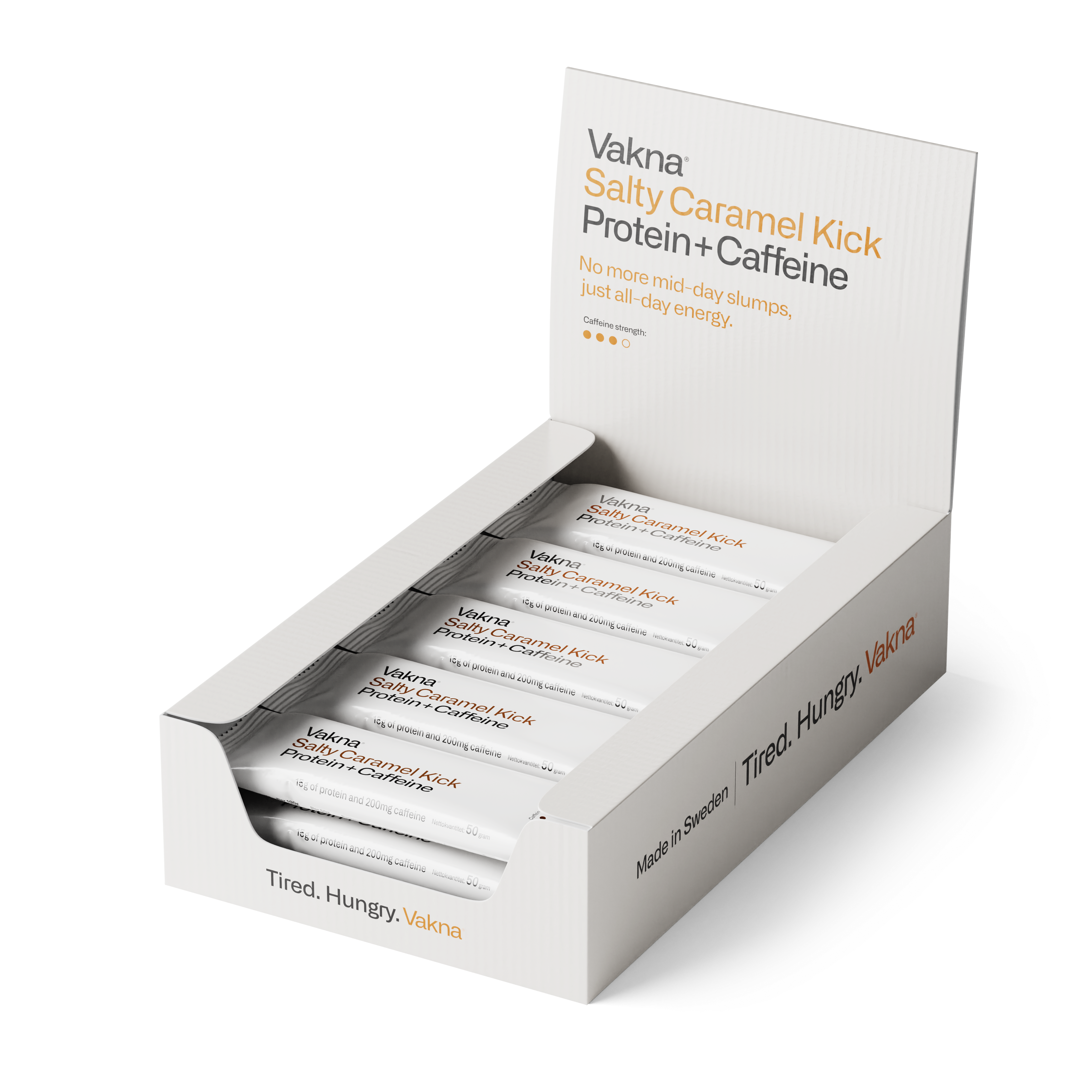 Vakna Salty Caramel Kick 50 g x 10 st