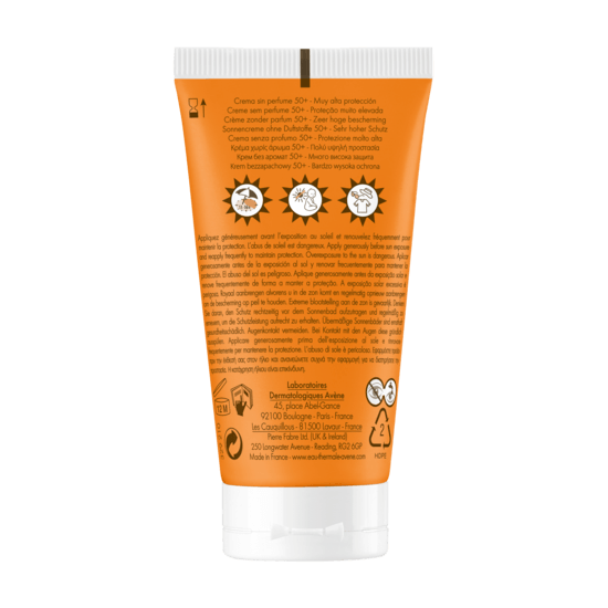 Avène Fragrance-free Cream SPF50+ 50 ml