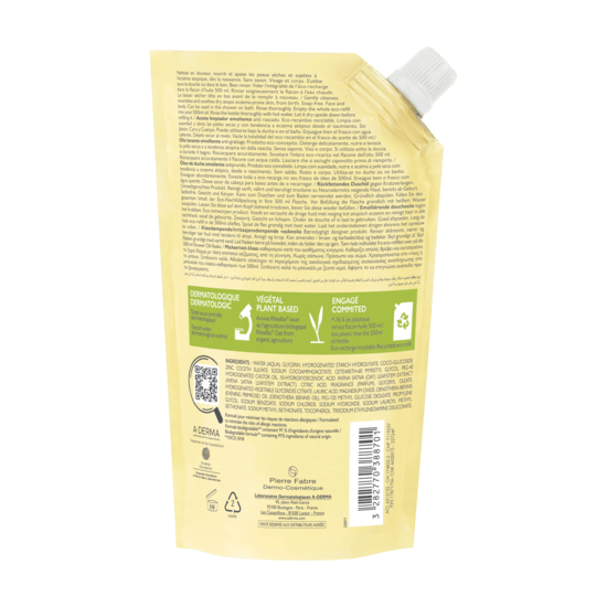 A-derma  Exomega Control Shower Oil Refill 500 ml