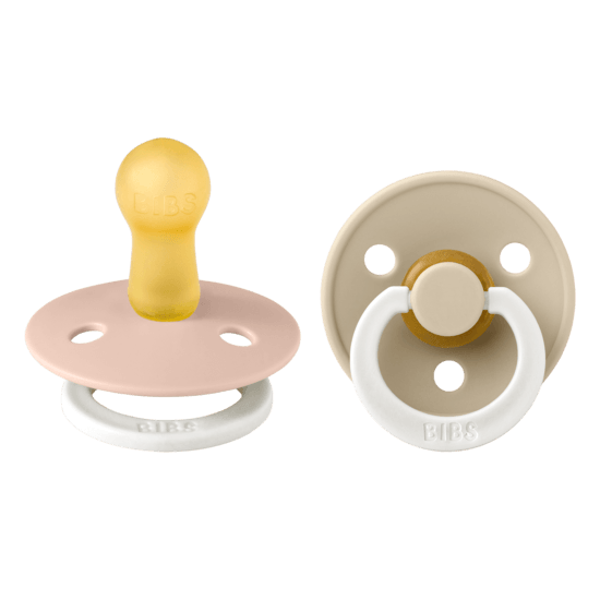 BIBS Colour Latex Size 2 Blush GLOW/Vanilla GLOW 2-pack