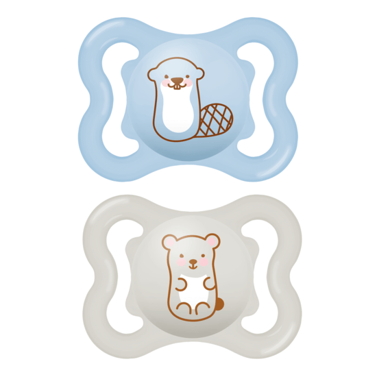 MAM Air Silicone Blue 0-6m 2-pack