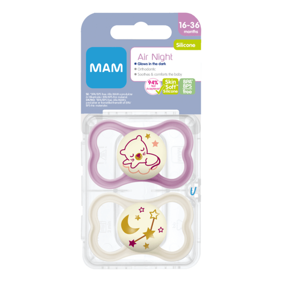 MAM Air Night Pink 16-36m 2-pack