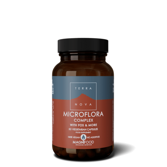 Terranova Microflora Complex Mjölksyrabakterier & FOS 50 kapslar