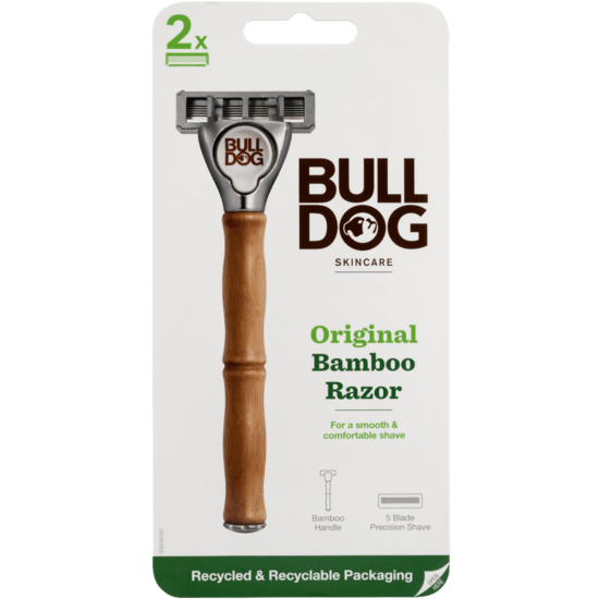 Bulldog Original Bamboo Razor Rakhyvel 1 st + Rakblad 2 st