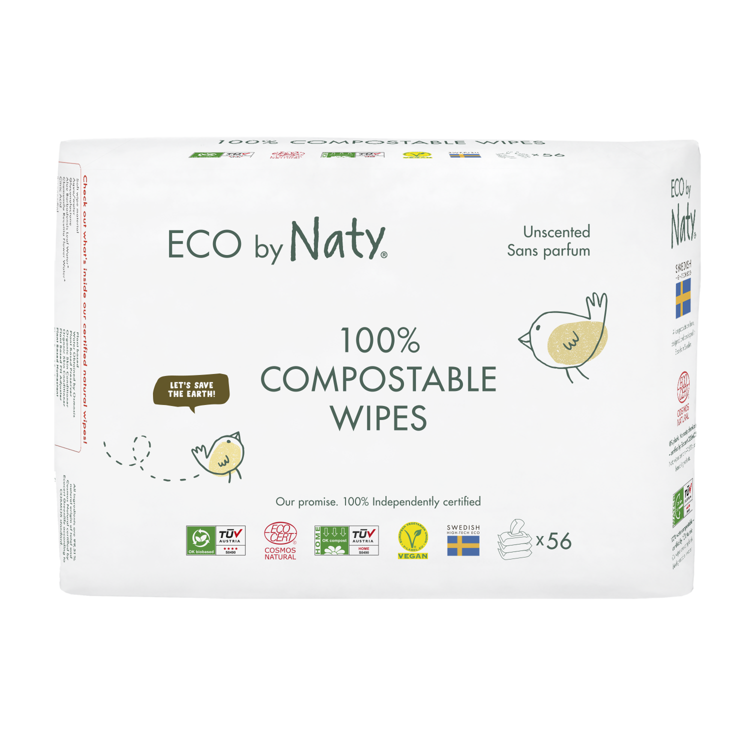 Naty Våtservetter Oparfymerade 168 st