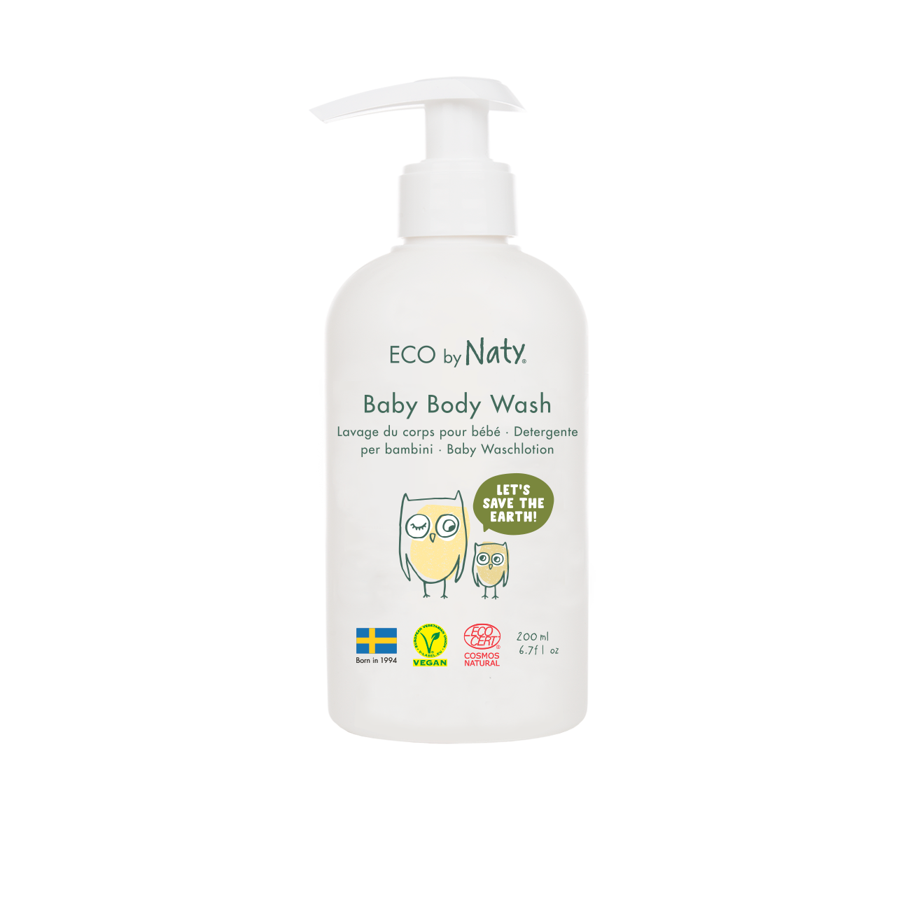 Naty Baby Duschtvål 200 ml