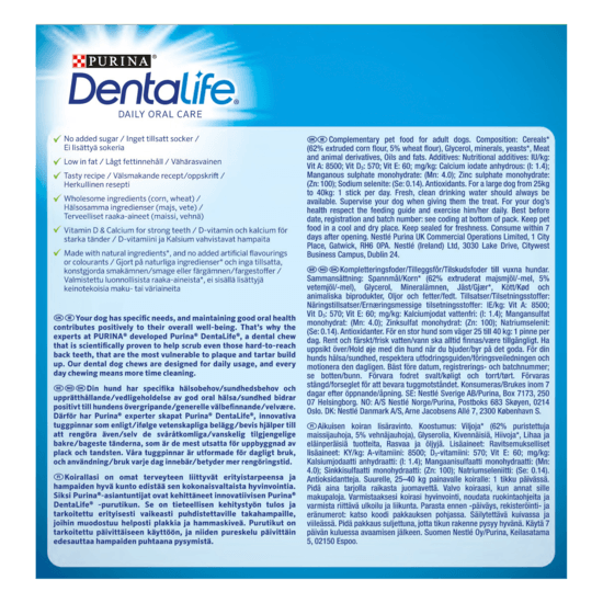 Purina DentaLife Large 25-40 kg Big Pack 18 st