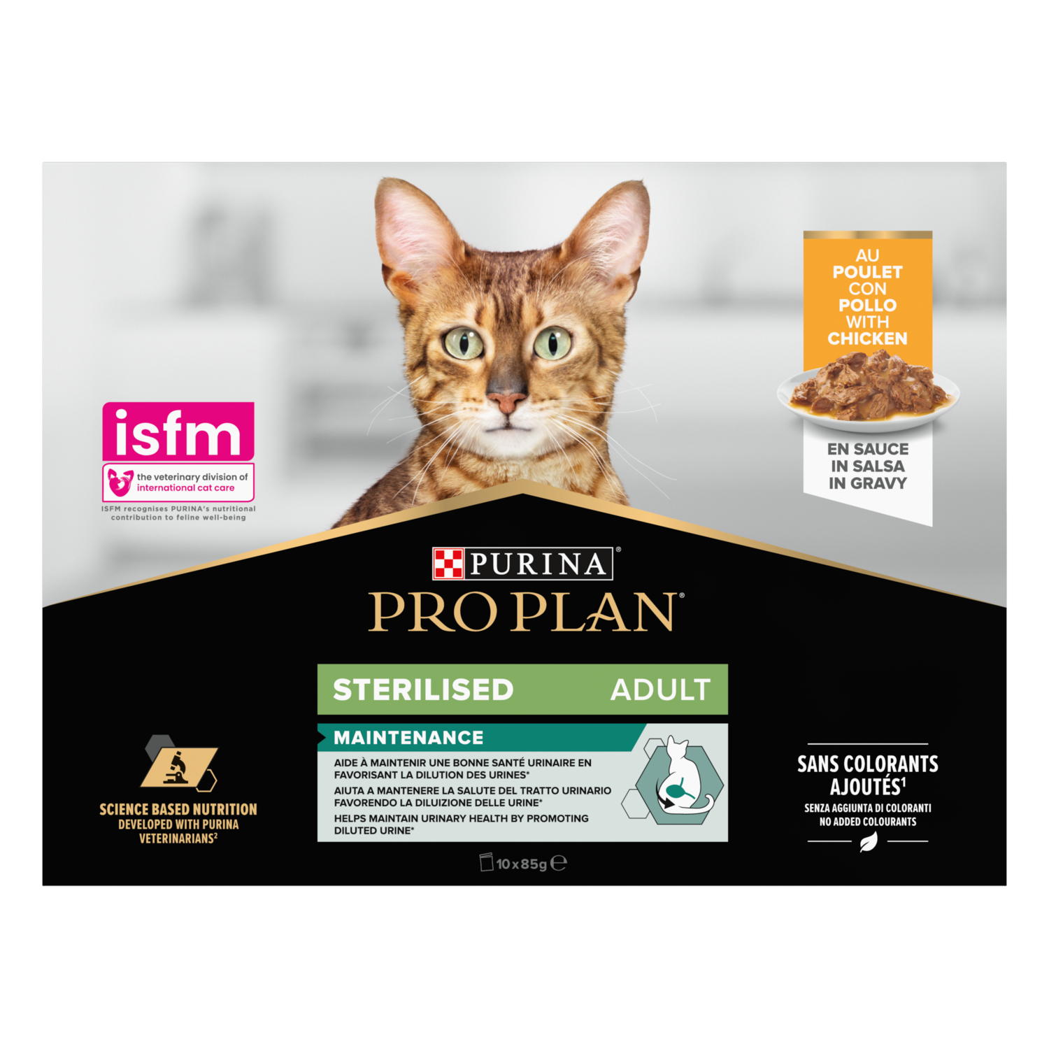 Alternativ bild 1 för Purina Pro Plan Adult Sterilised Maintenance med kyckling i sås 850 g