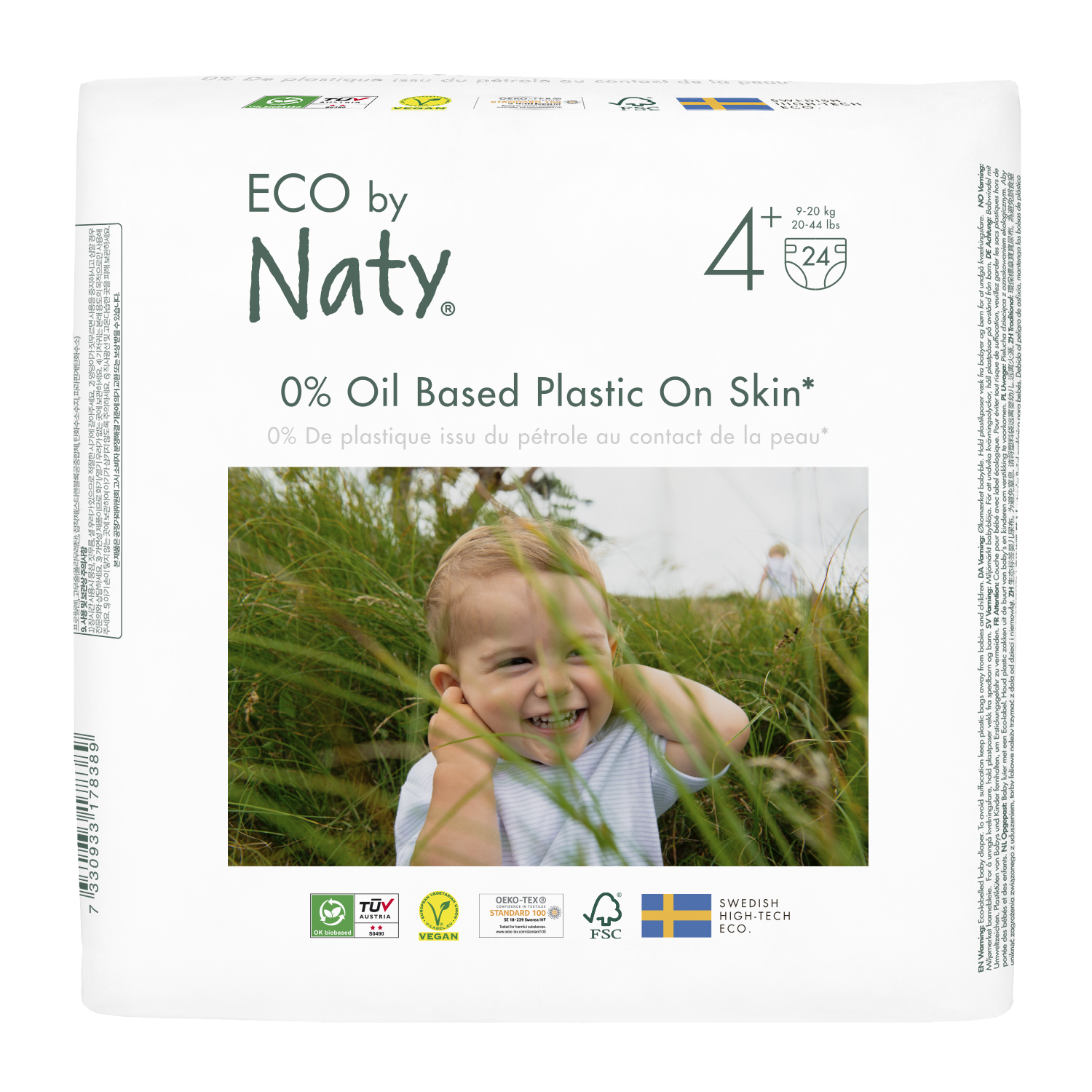 Naty Blöjor Storlek 4+ (9-20 kg) 24 st