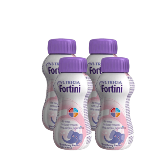 Fortini, komplett, drickfärdigt, barnkosttillägg, jordgubb 4 x 200 ml
