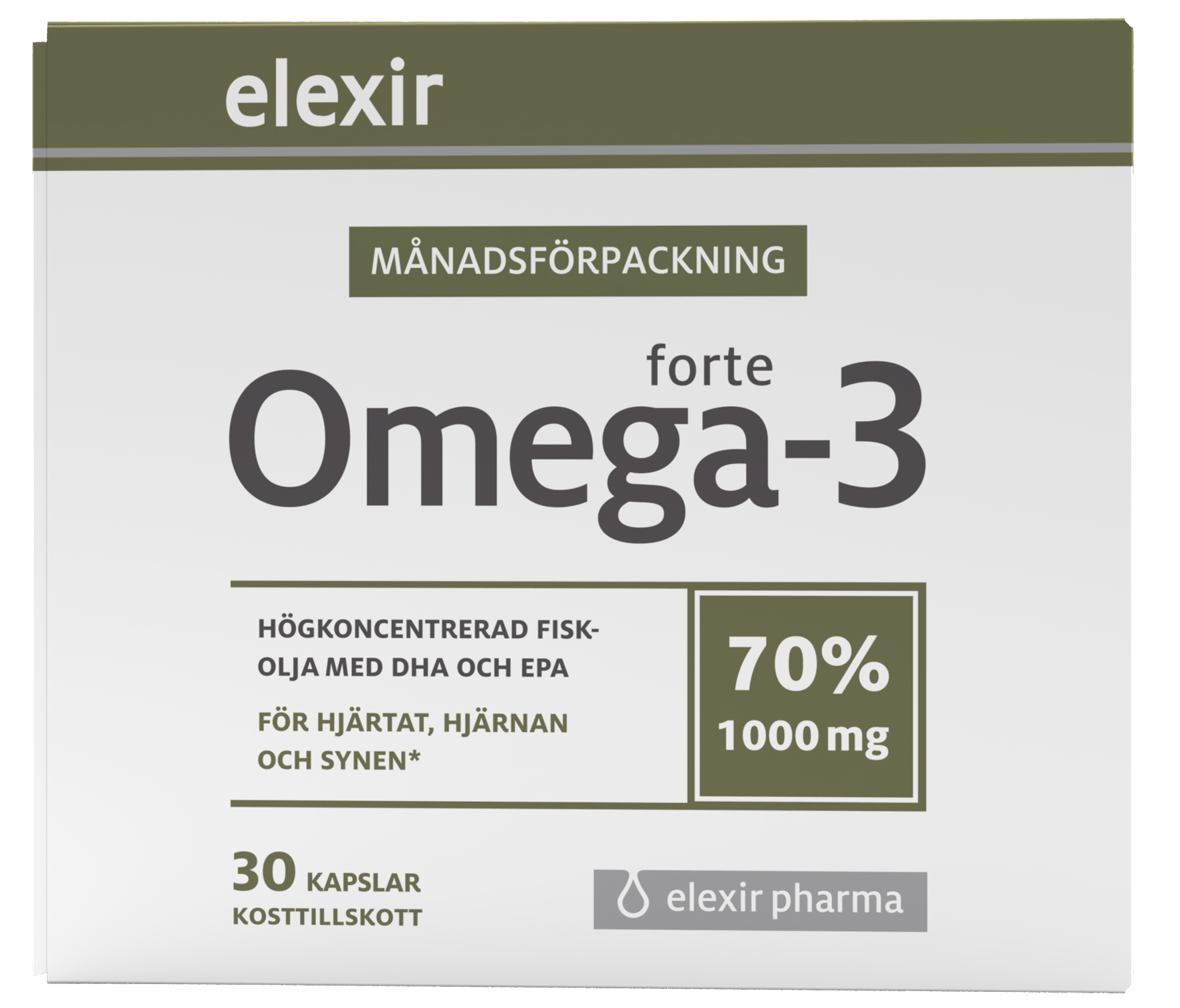 Elexir Pharma Omega3 forte 30 kapslar