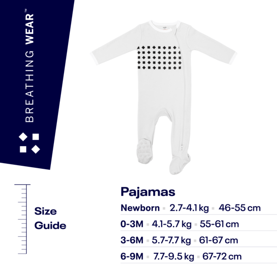 Nanit Breathing Wear Pyjamas Nyfödd Grå