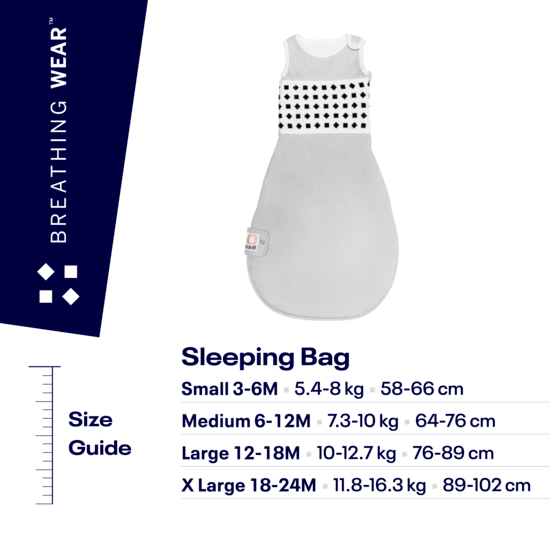 Nanit Breathing Wear Sovpåse Grå 12-18mån