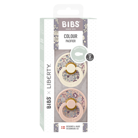 BIBS x Liberty Colour Eloise Latex Size 2 Symmetric Blush Mix 2-pack