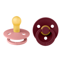 BIBS Colour Latex Size 1 Dusty Pink/Elderberry 2-pack