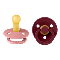 BIBS Colour Latex Size 2 Dusty Pink/Elderberry 2-pack