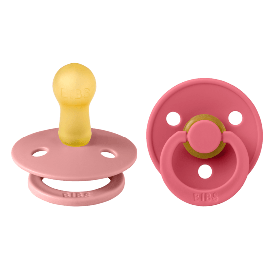 BIBS Colour Latex Size 2 Dusty Pink/Coral 2-pack