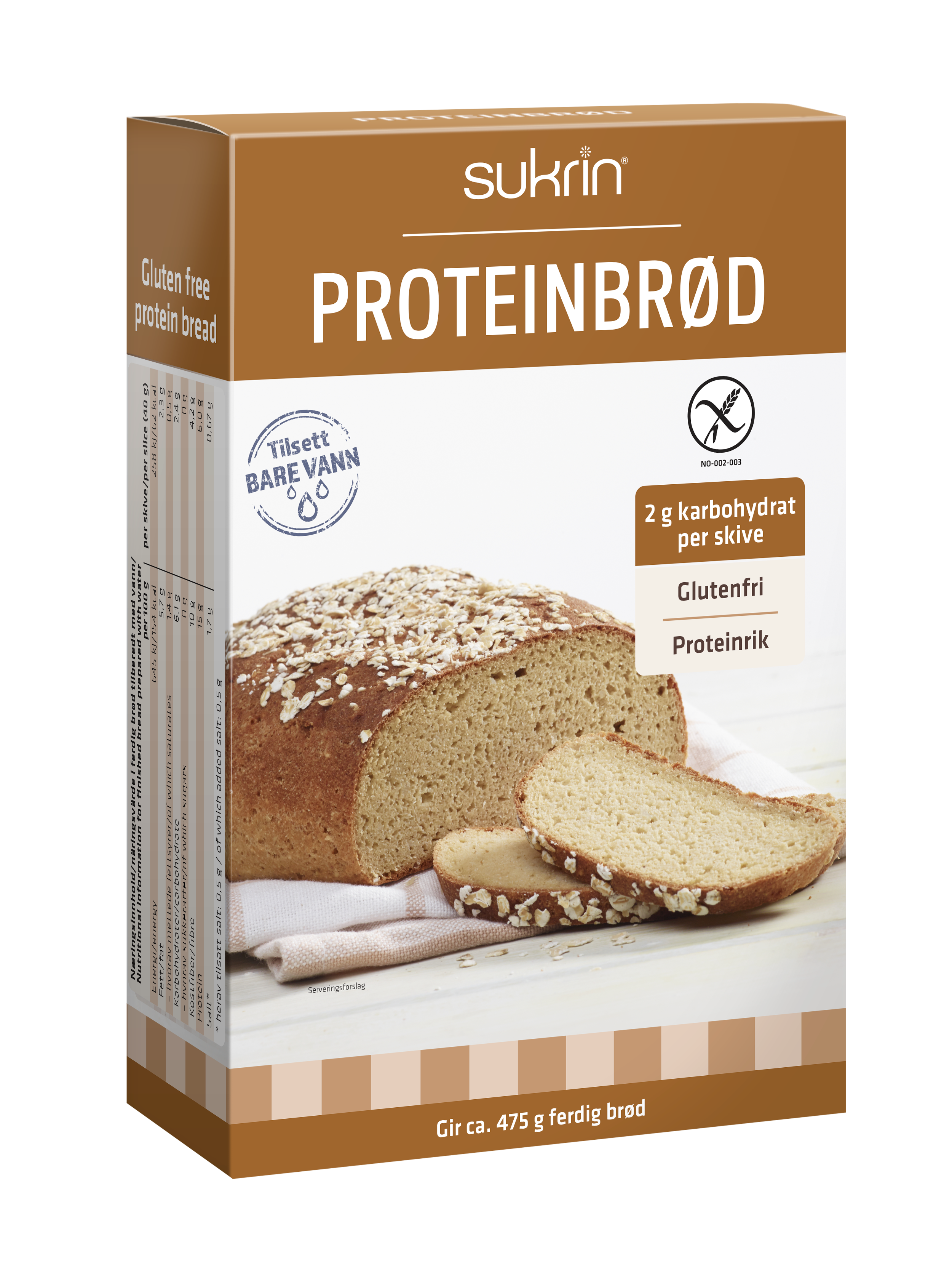 Sukrin Brödmix Havre och Sesam Glutenfri 220 g