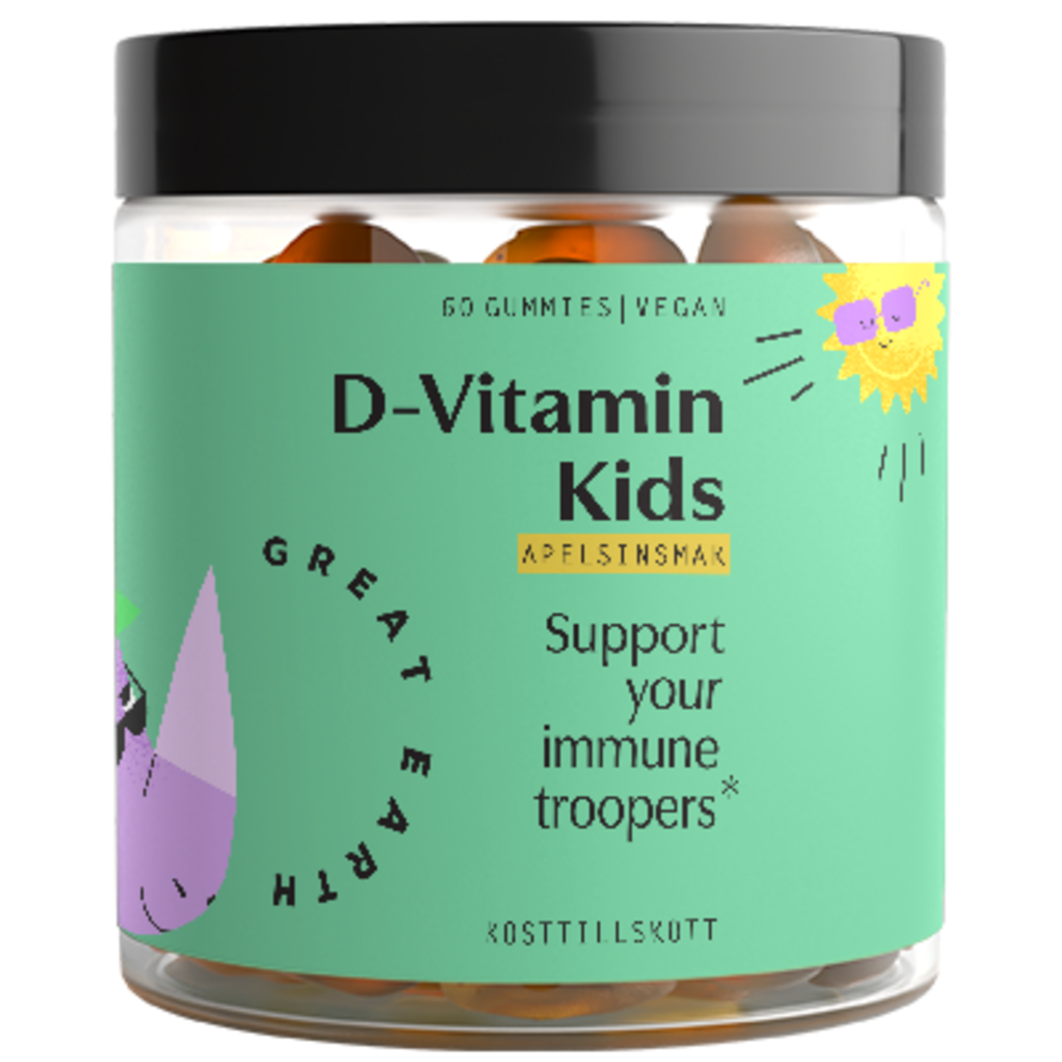 Alternativ bild 1 för Great Earth D-Vitamin Kids 60 gummies