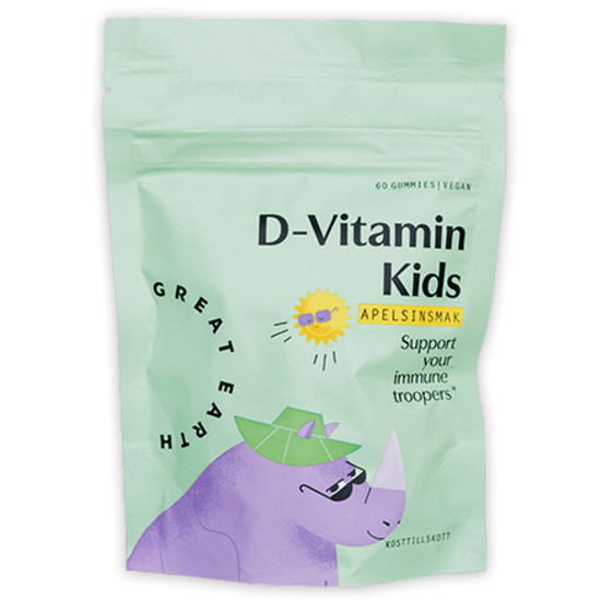 Great Earth D-Vitamin Kids Refill 60 gummies