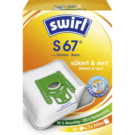 Swirl Dammsugarpåsar S67 MicroPor Plus Pro Nature