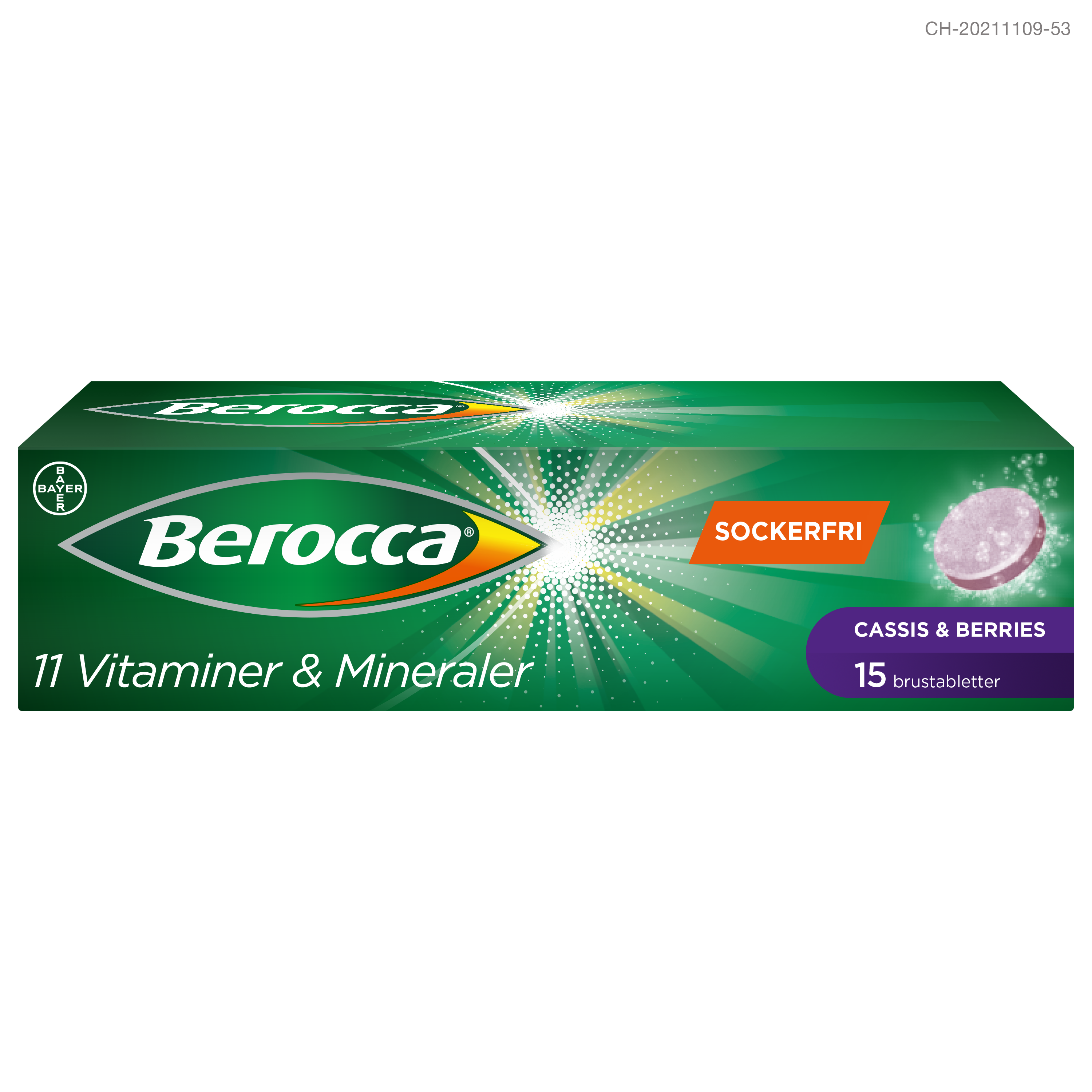 Berocca Energy Cassis & Berries 15 brustabletter