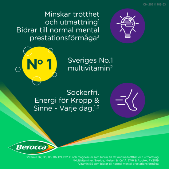 Berocca Energy Cassis & Berries 15 brustabletter