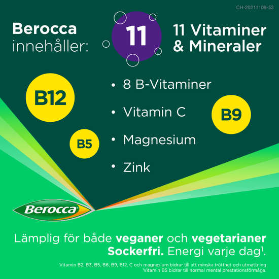Berocca Energy Cassis & Berries 30 brustabletter