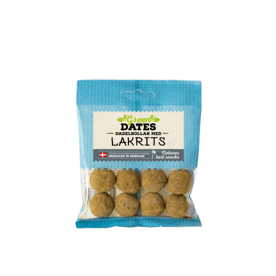 Green Dates Dadelbollar med Lakrits 70 g