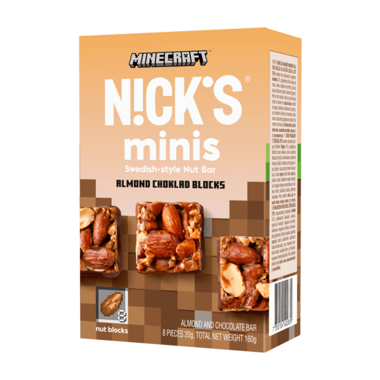 Nicks Minecraft Minis Almond Choklad Blocks 160 g