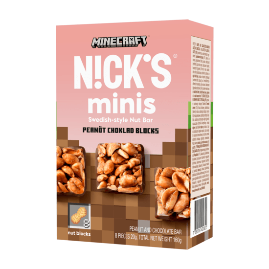 Nicks Minecraft Minis Peanöt Choklad Blocks 160 g