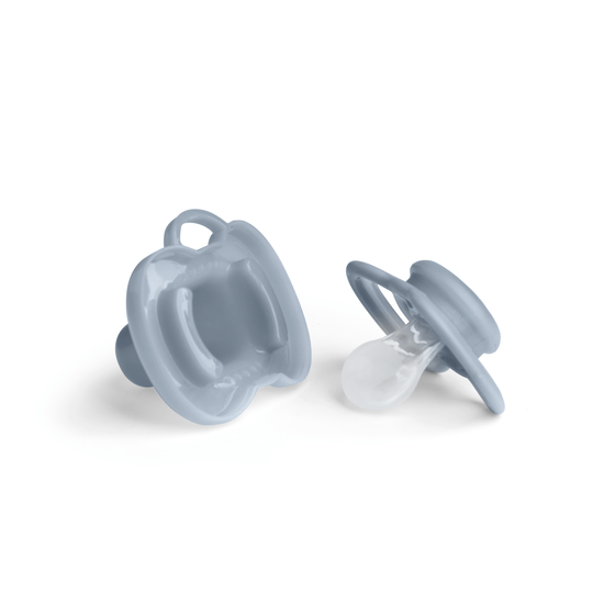 Herobility HEROB024 Ciuccio Unisex 2 Pezzi + Massaggiagengive, 0+ Mesi, Colori Blu E Turchese - 2