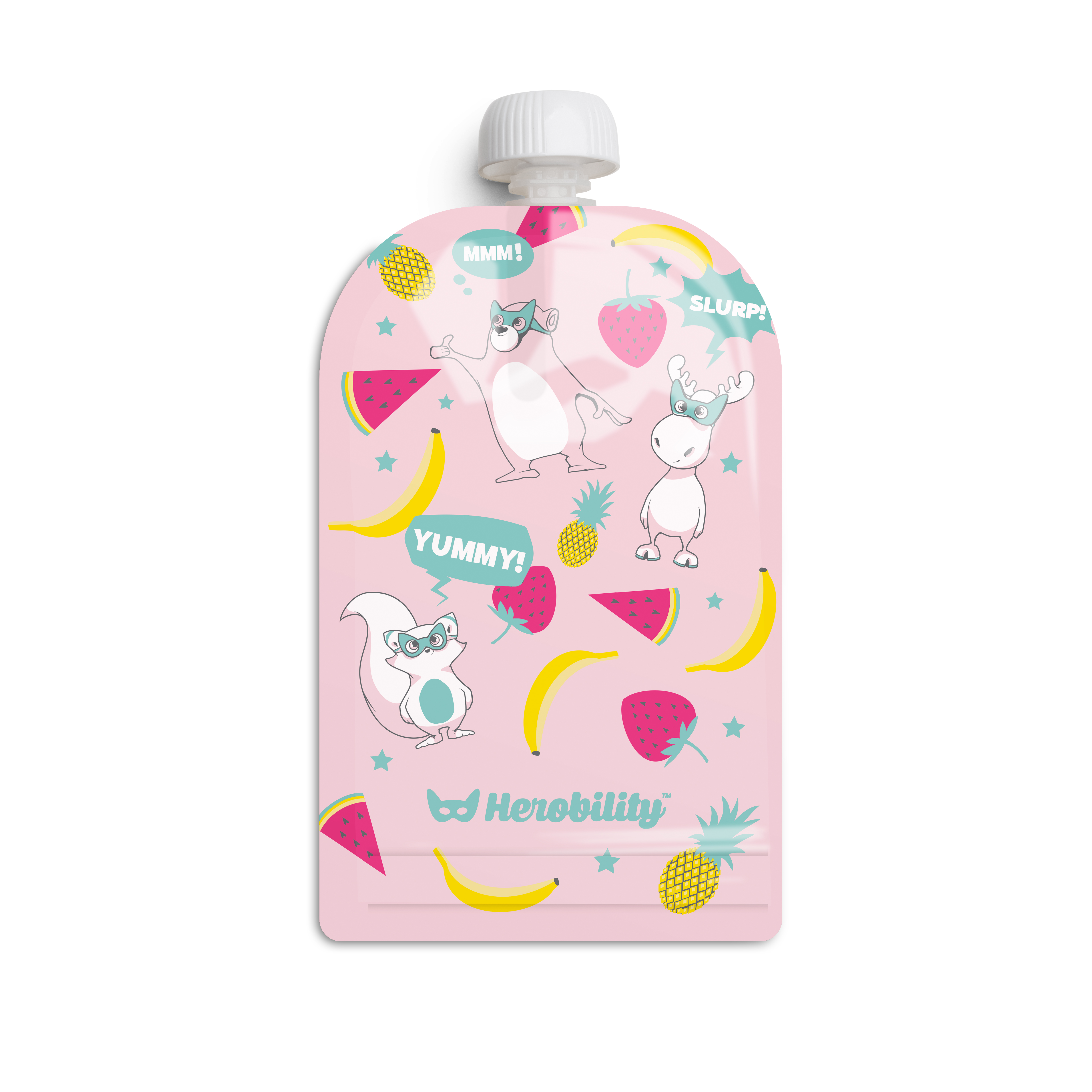 Herobility Klämmis Fruits Pink 180 ml