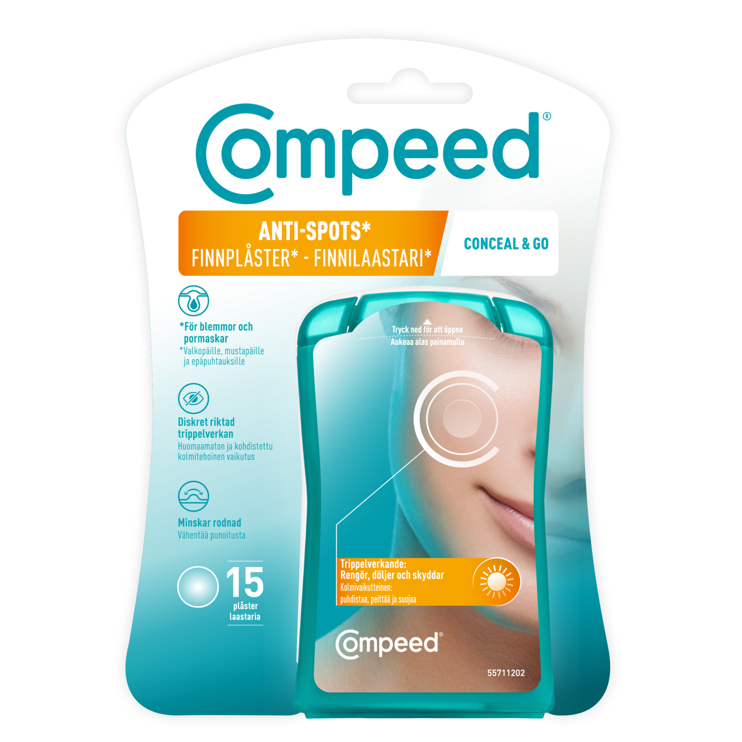 Alternativ bild 1 för Compeed Finnplåster Conceal & Go 15 st