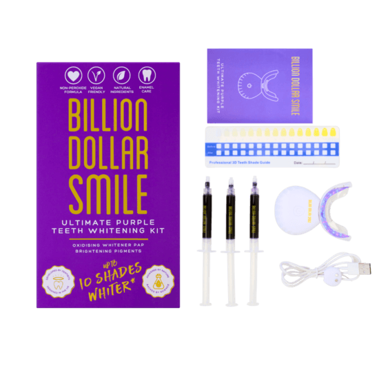 Billion Dollar Smile Ultimate Purple Teeth Whitening Kit Purple PAP 3x3 ml