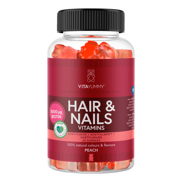 VitaYummy Hair & Nails Peach 60 gummies