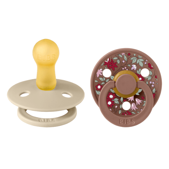 BIBS x Liberty Colour Chamomile Lawn Latex Size 2 Woodchuck Mix 2-pack