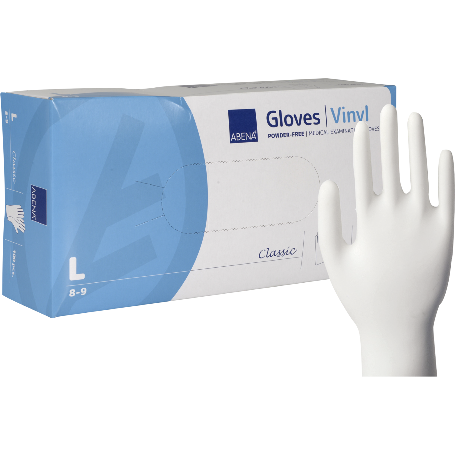 Alternativ bild 1 för ABENA Classic Vinyl Transparent Puderfri L 100-pack