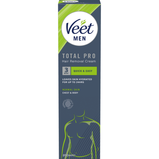 Veet Men Total Pro Hårborttagningskräm Man Normal Hud 200 ml