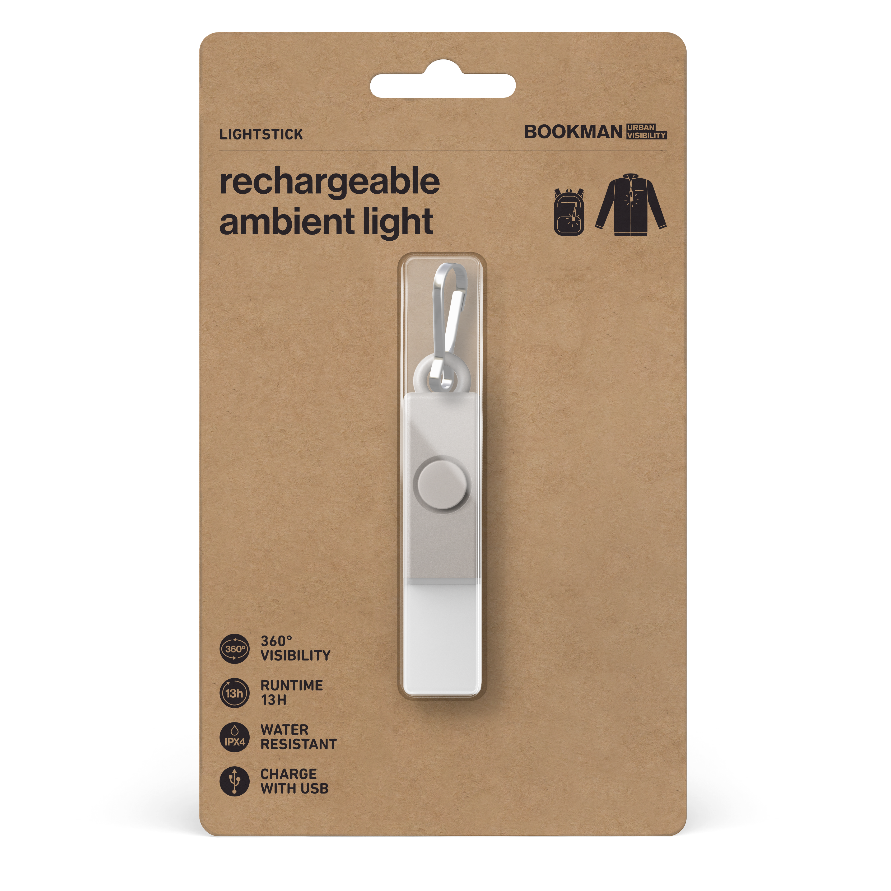 Bookman Urban Visibility Lightstick Sand Gray